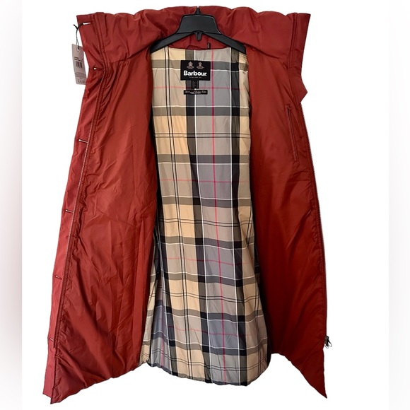 NWTs Barbour Orinsay Quilted Long Jacket. Maple. Sz. 4 US (8 UK) - Picture 7 of 14